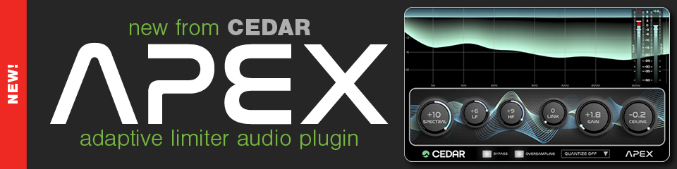 CEDAR APEX Adaptive Limiter audio plugin
